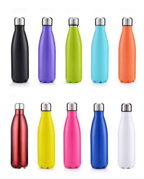 

11 color 500ml tainle teel cola bottle beer mug in ulated double wall vacuum water bottle creative coke cup