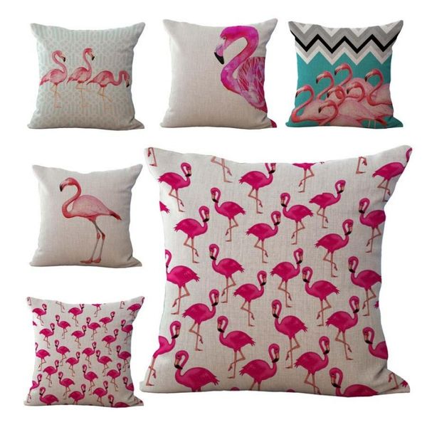 

animal bird flamingo printed pillow cases cushion cover pillowcase home sofa throw pillow case textiles beddng sets christmas gift linen