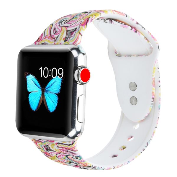 

Sport Band for Apple Watch 38mm,Silicone Printed Bands Replacement iwatch Strap Bracelet Wristband for Apple Watch Series 3/2/1,M/L Size