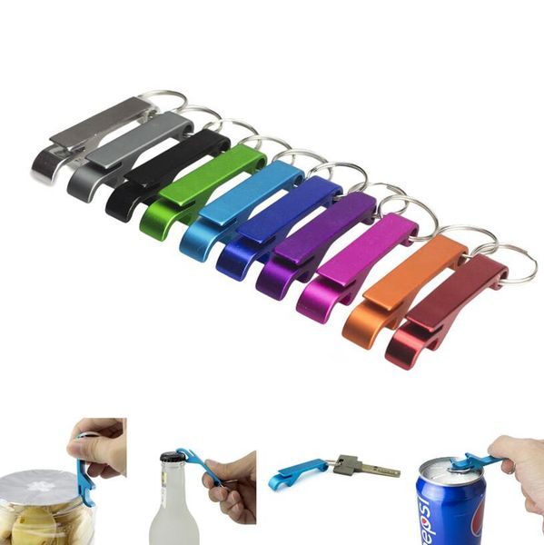 

Beer bottle opener keychain 4 in 1 pocket mini portable aluminum alloy opener keychain key ring 500pc ooa4630