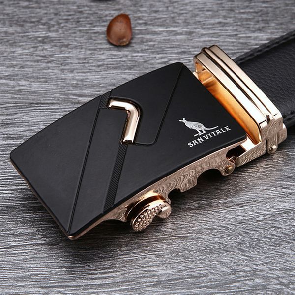 

new famous brand belt men 100% good quality cowskin genuine luxury leather men's belts for men,strap male metal automatic buckle bea, Black;brown