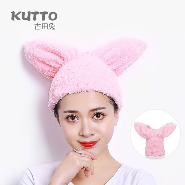 

1 piece womens girls lady's magic quick dry bath hair drying towel head wrap hat makeup cosmetics cap bathing tool