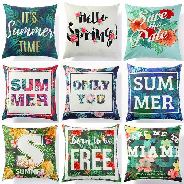 Flowers Plants Flannelette Pillow Case Countryside Botany Cushion