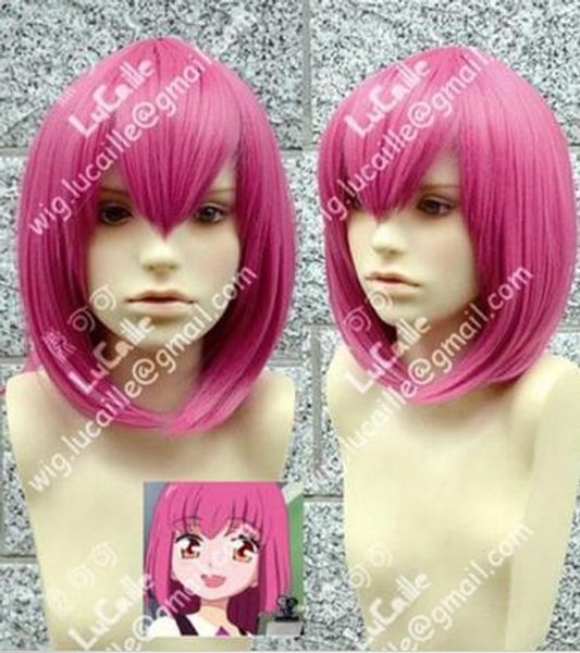 

mawaru-penguindrum momoka oginome rose pink short cosplay party wigs, Black;brown