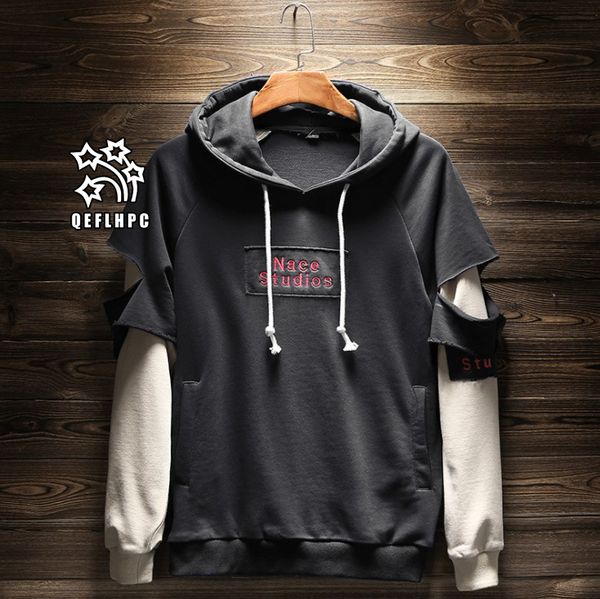 

autumn winter keep warm fashion casual men coat sweater long sleeves hats men hoodies & sweatshirts men clothing 100% dacron pullover ay46, Black