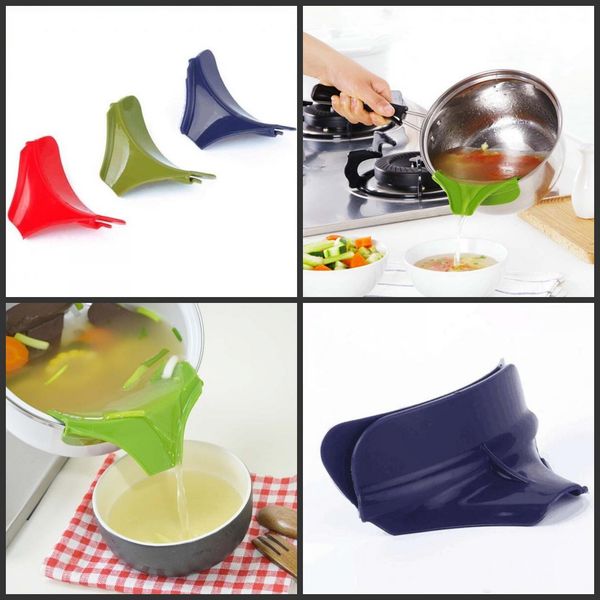 

направляющая жидкость дефлектор кухня гаджеты кастрюли кастрюли воронка кухня анти-разлива обода посыпать суп заливки аксессуары оптовая бес