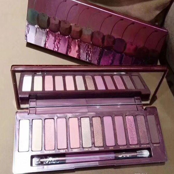 

Droshjpping 2018 Makeup Palette Cherry Eye Shadow Palette 12 Shades With Brush Matte Shimmer Highlighter& bronzers Palette Blush