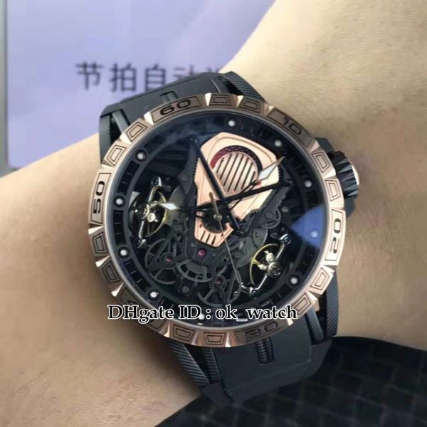 

new arrival selling watch excalibur aventador s rddbex0654 japan miyota automatic men's watch skeleton dial rubber strap gents watches, Slivery;brown