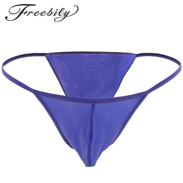 

ily gay mens stretch tanga bikini briefs underwear with bulge pouch solid color mens smooth soft briefs underwear, Black;white