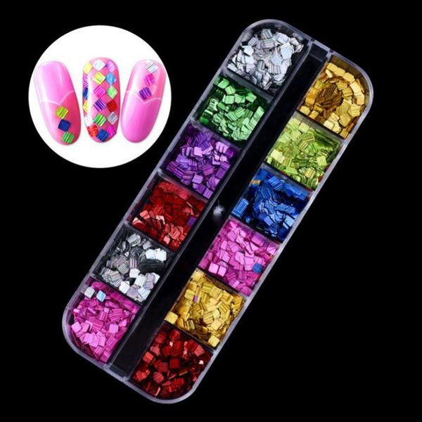 

1 box nail art decoration sequins rhinestone glitter crystal gems beads acrylic gel uv polish 3d tips manicure accessory #279489, Silver;gold