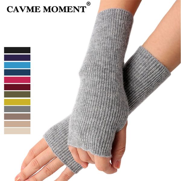 

cavme 100% cashmere mittens for women femme ladies mittens solid color gloves causal fashion warm winter glove 21cm 20g, Blue;gray