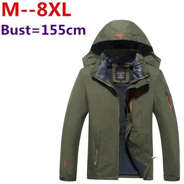 

plus size 9xl 8xl 7xl 6xl 5xl warm winter jacket men windproof hood men jacket size, Black;brown