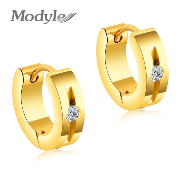 

whole salemodyle new hoop earrings for women fashion gold-color jewelry bijoux trendy statement stainless steel earrings, Golden;silver