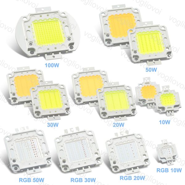 

led bead high power cob rgb 10w 20w 30w 50w 100w white warm white for highbay lamp flood lamp street lamp leads epacket