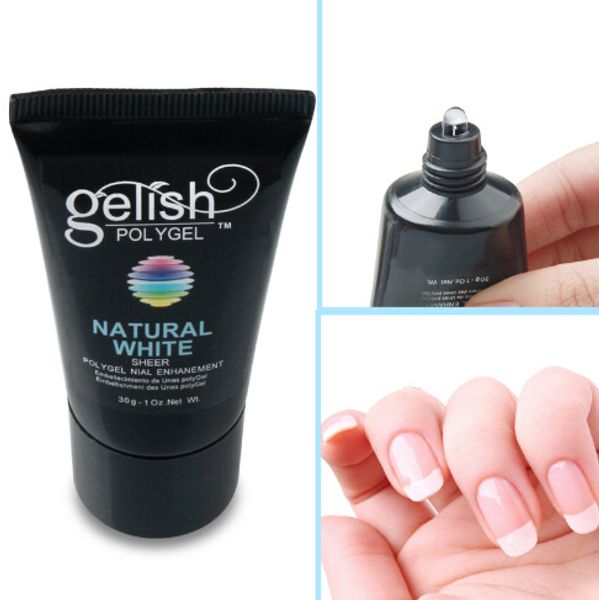 

30g poly gel nail extension builder gel clear pink white polygel extend soak off uv hard dense builder gel quick building, Red;pink