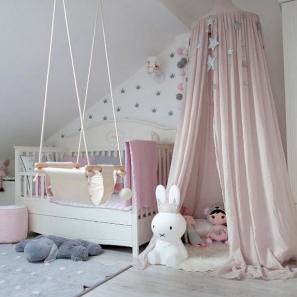 

bed canopy hanging kids baby bedding dome bed canopy mosquito net bedcover curtain for baby kids reading playing home