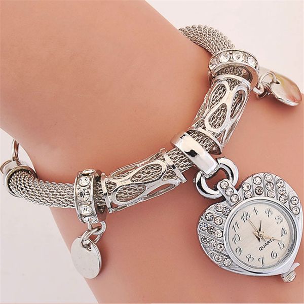 

Роскошные Женщины Кристалл Часы Из Нержавеющей Стали Браслет Смотреть Элегантны