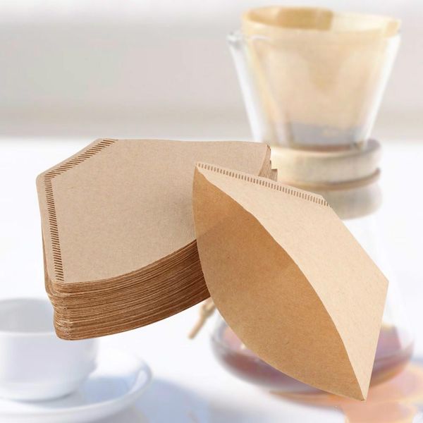 

100pcs/lot about 9.5~10.5cm dia sector wooden colors paper brewer v60 filter 102 coffee filters teabags