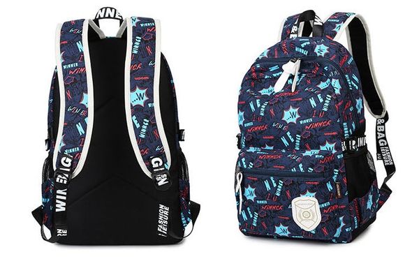 

schoolbag canva+oxford fabric backpack leisure fashion striped backpack outdoor travel bags high-capacity knapsack lapbackpacks a2