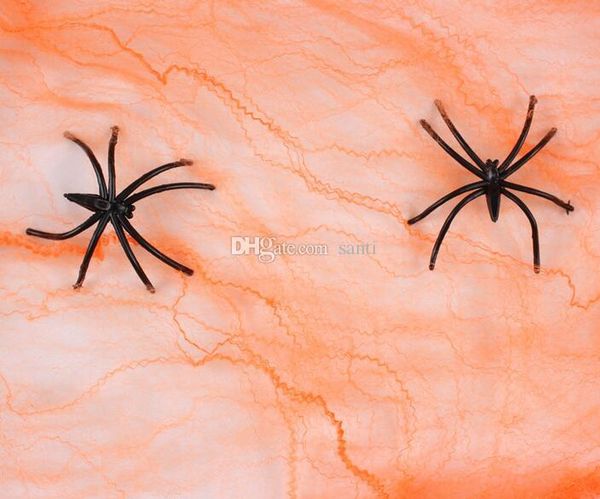 

festive stretchy spider web cobweb with spider for halloween party decoration