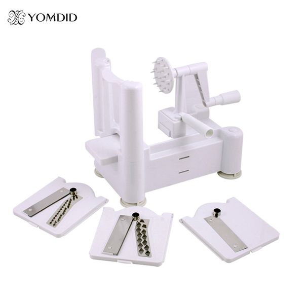 

столовая инструмент 1 компл. tri-blade овощерезка основные новый дизайн spiralizer резак мандолина чоппер кулинария инструменты кухонный нож