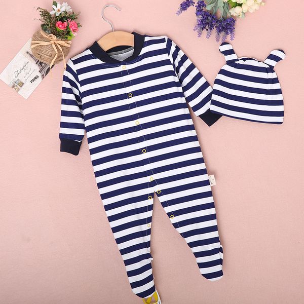 

newborn toddler kids baby boy girl infant warm cotton outfit jumpsuit romper cute one piece clothes, Blue