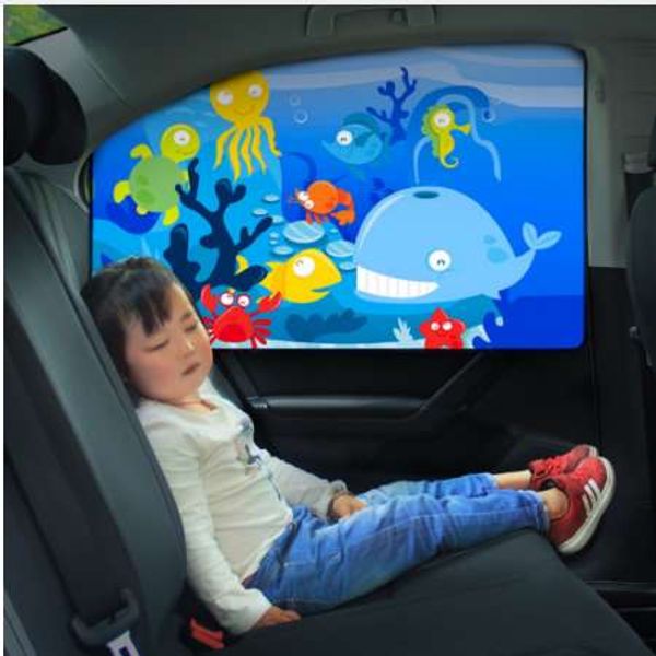 

universal car side window sunshade curtain summer adjustable sunscreen baby sun shade solar uv protection foils animal pattern