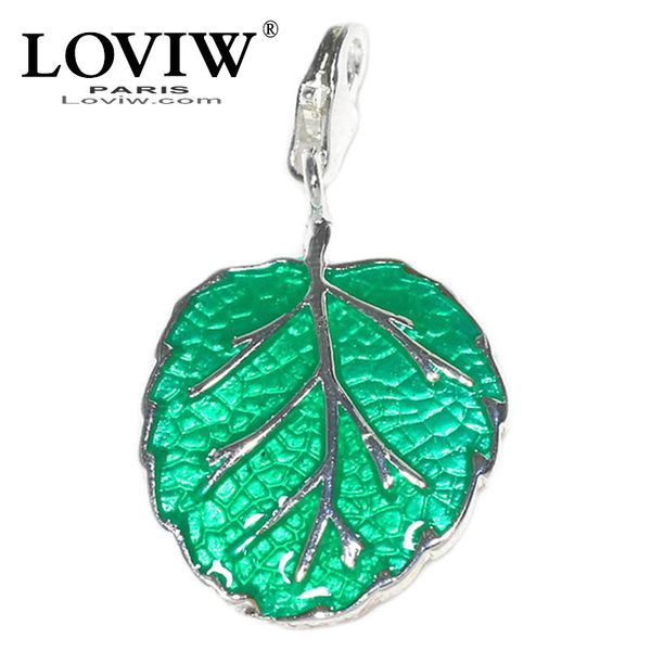

trendy green enamel leaf charm pendant style silver charm party for ladies accessories new diy gift jewelry, Blue;slivery