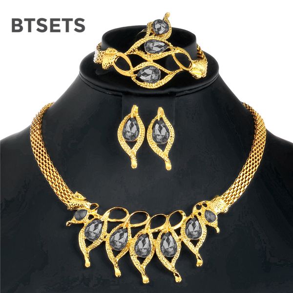 

btsets african beads jewelry set gold color costume wedding jewelry sets for brides women necklace and earring set accessories, Silver