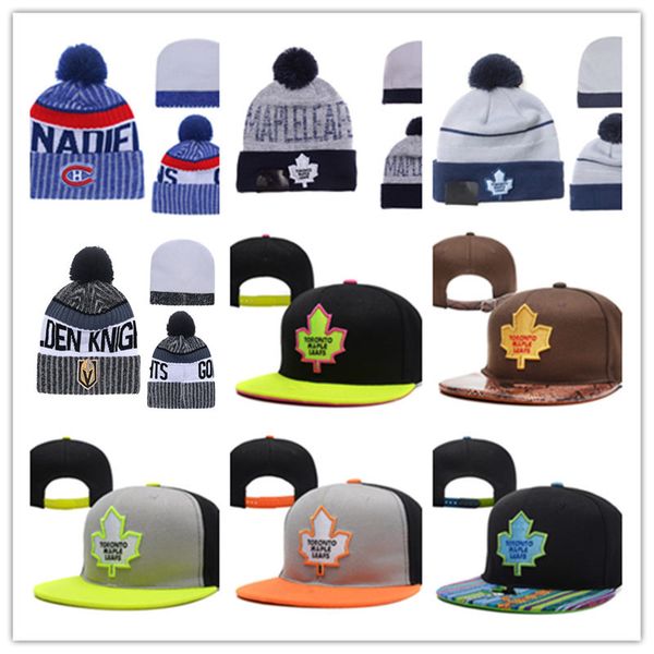 

TORONTO MAPLE LEAFS Snapback Caps Adjustable Hat Vegas Golden Knights Knit Hat MONTREAL CANADIENS beanies Caps