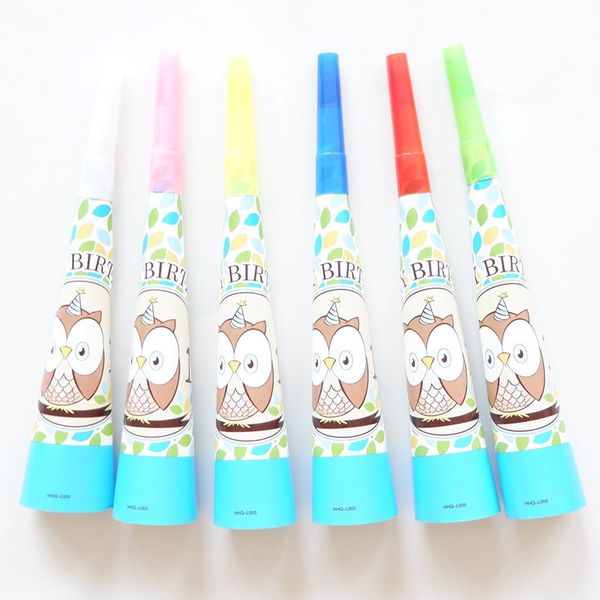 

6pc/set cartoon owl party supplies decoration noise maker/whistle kids favor horn birthday party supplies blowouts