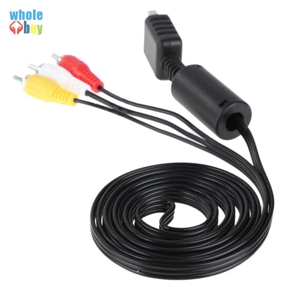 

wholesale 6ft (1.8m) audio video av cable to rca for sony for ps2 ps3 / playstation system 100pcs/lot