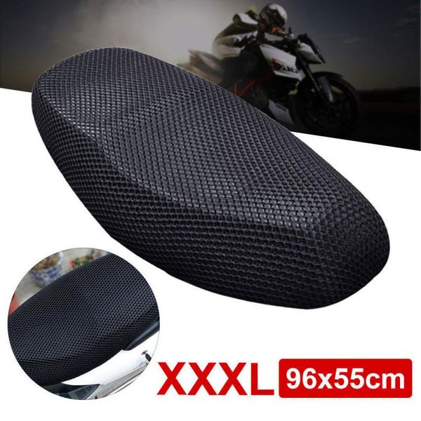 

3d motorcycle electric bike net seat cover cooling protector durable black