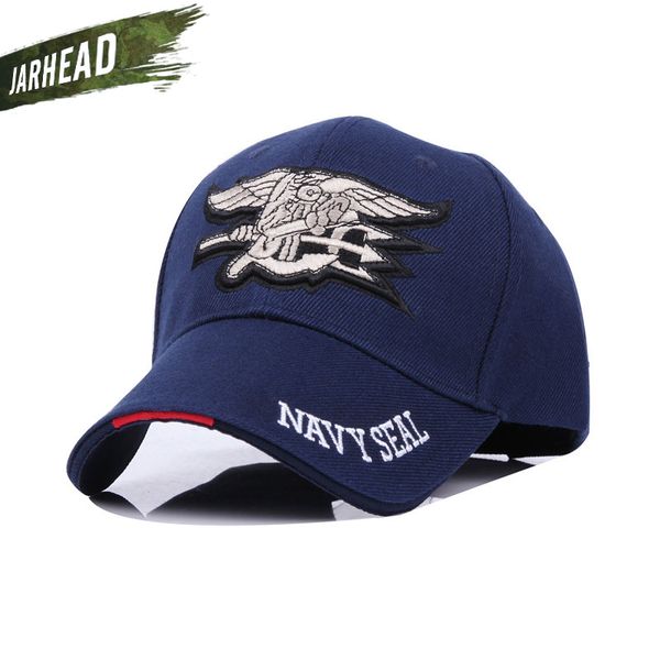 

u.s. navy seal tactical baseball sport caps adjustable outdoor sun hat personality men's caps 3 color, Black;white
