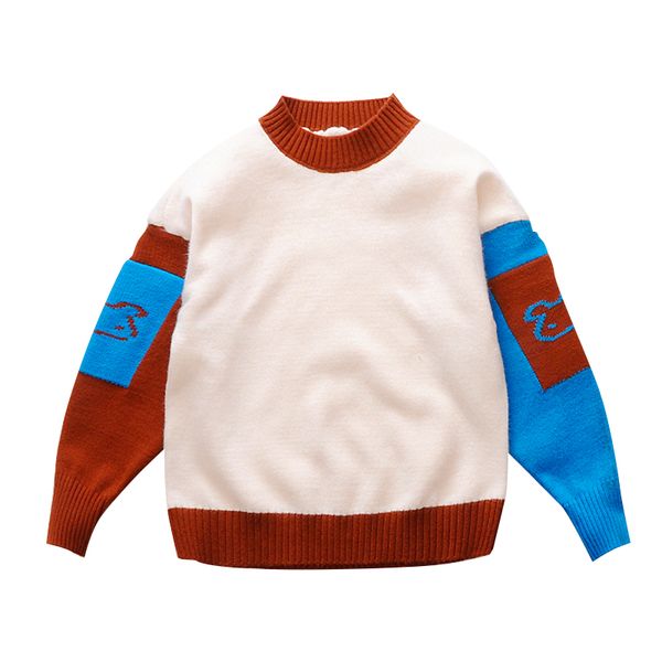 

kids knitted sweaters for girls children clothing winter plus velvet sweaters baby knitwear thick warm kids 2 4 6 8 10 12y, Blue