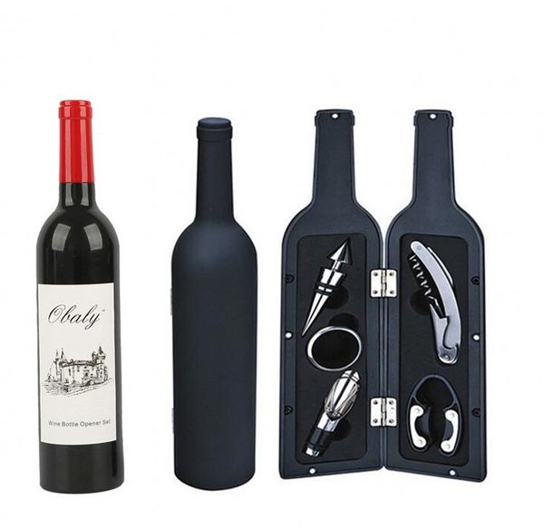 Abridor de garrafas 5 Pcs Em Um Conjunto Vinho Tinto Saca Rolhas De Alta Qualidade Vinhos Acessórios Caixa de Presentes para o Aniversário de Aniversário de Casamento Dia Dos Namorados