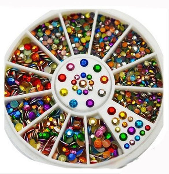 

color 3d design nail art tips rhinestone decoration tool for beauty, Silver;gold
