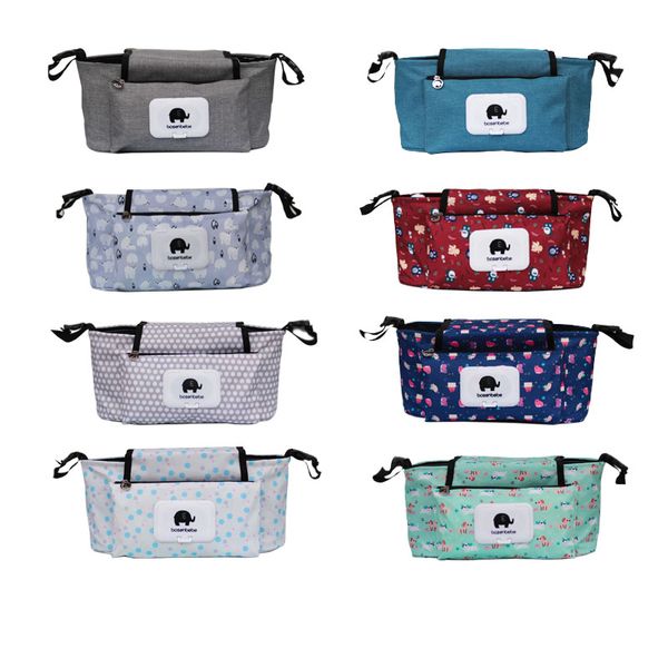 

print strollers baby trolley bag with detachable handbag multifunctional baby pram buggy cart hanging bag xv2