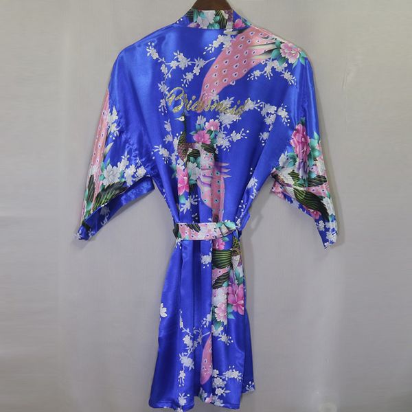 

wedding satin kimono robe short bride be to party bridesmaid gifts wholesales 5 pcs lot ing
