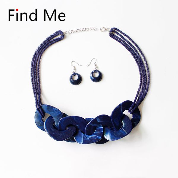 

find me 2018 new multilayer acrylic long tassels collar choker necklace vintage chain statement necklace women jewelry wholesale, Silver