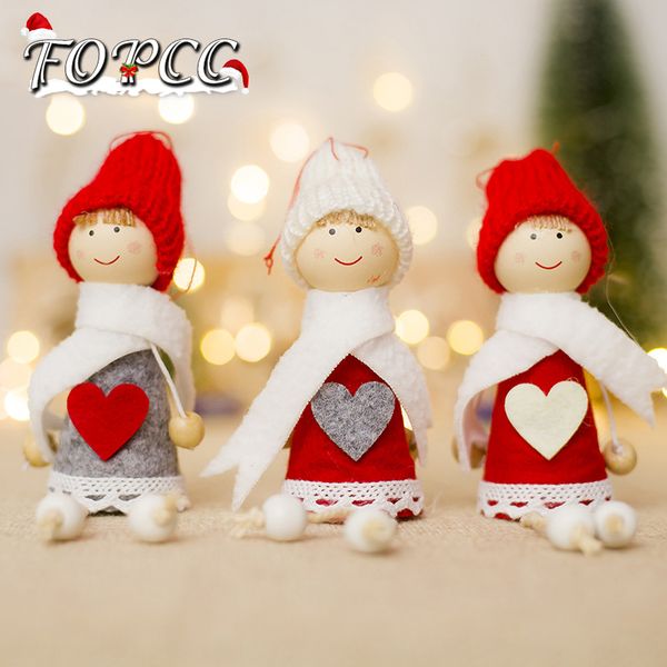 

3pcs/sets creative kawaii angel puppet doll christmas tree decoration christmas decoration for home mini love xmas ornaments pendant gifts