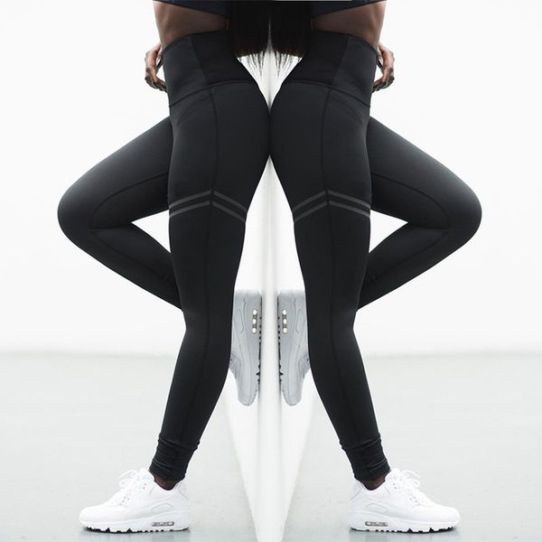

new explosion models high waist flat offset yoga pants women casual sports high waist leggings sport, White;black