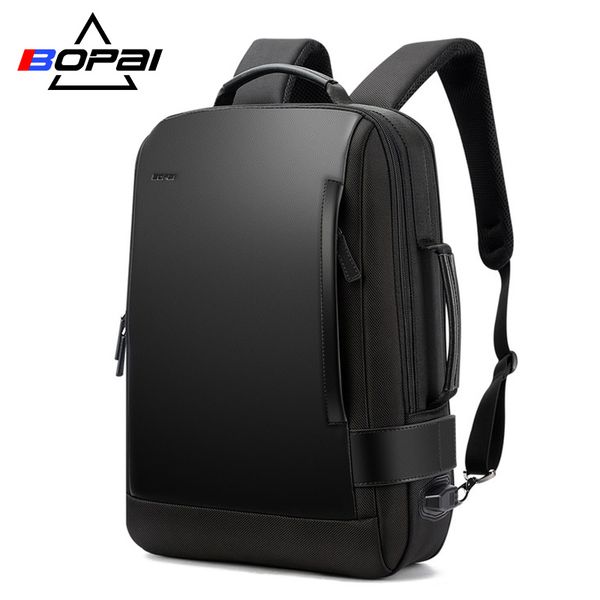 

bopai enlarge backpack usb external charge 15.6 inch lapbackpack shoulders men anti-theft waterproof travel