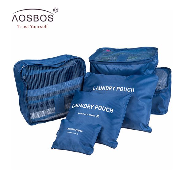 

aosbos 6pcs traveling organizer duffel weekend bag families clothes separated men travel bags packing cubes women luggage bag