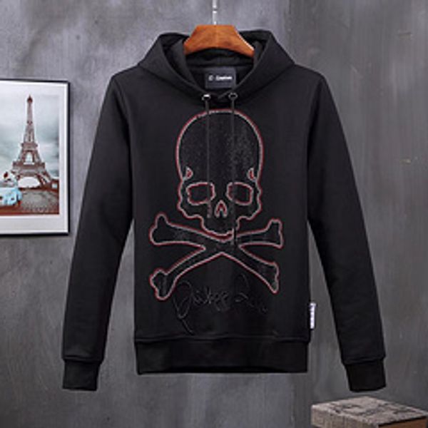 

2018 Мода Печатных Phillip Равнина Толстовки Sudaderas Hombre Хип-Хоп Мужской Бренд Лоскутное