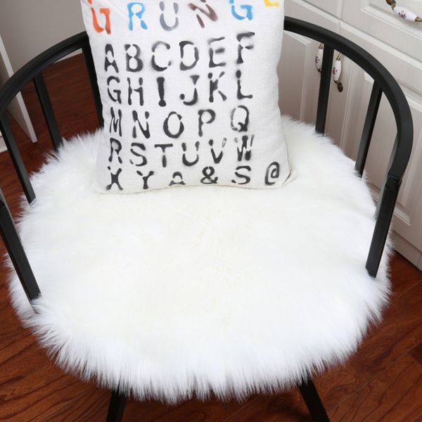 Plush Round Shape Carpet Throw Rug Anti