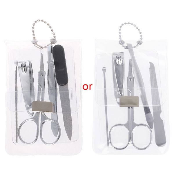 

5 pcs pedicure manicure tool set nail care clipper scissors travel home use kit tools grooming 3 colors #11