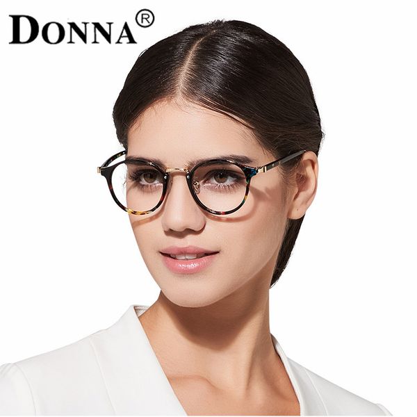 

donna ladies vintage eyewear glasses frames oversize circle women men optical eyeglasses frame ultra light frame clear dn19, Silver