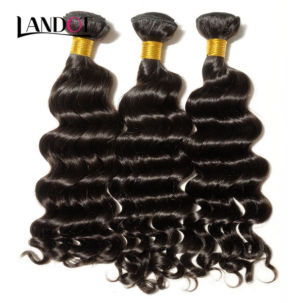 

10a unprocessed virgin brazilian loose deep wave curly human hair weave 3/4 bundles peruvian indian malaysian remy hair cuticle aligned, Black