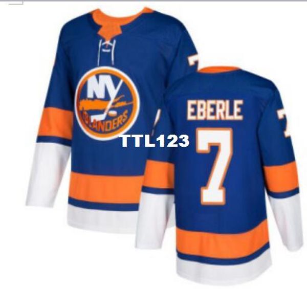 

real men real full embroidery 2017-2018 season new york islanders #7 j.eberle hockey jersey or custom any name or number hockey jersey, Black;red